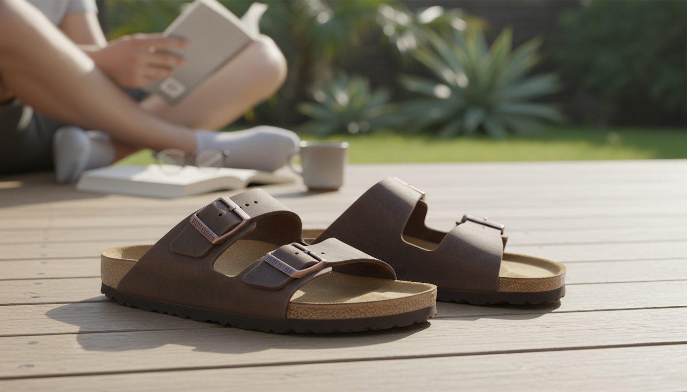 Birkenstock Men’s Brown Slippers for Daily Support