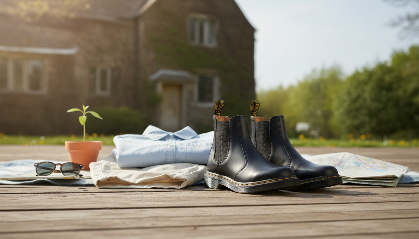 Dr. Martens Men’s Boots for Spring/Summer: Black & Light