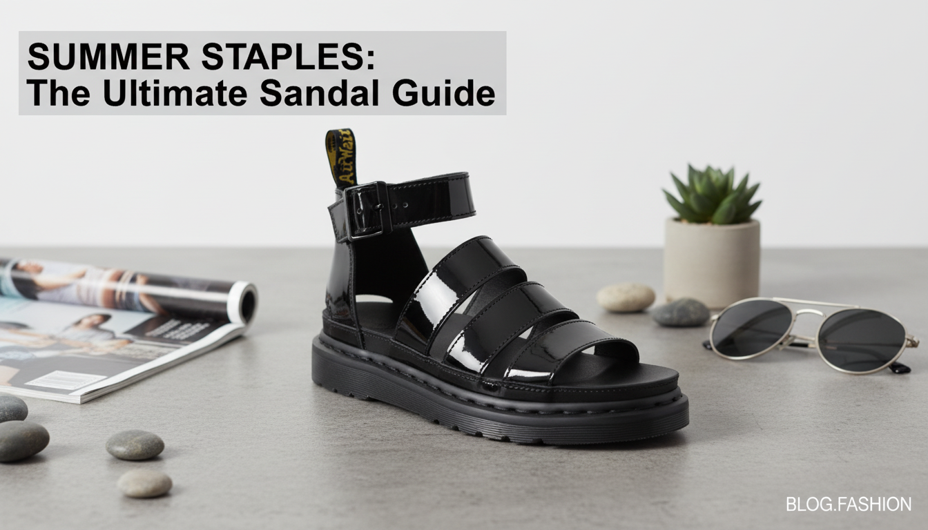 How to Style Dr. Martens Black Leather Sandals in Cold Weather