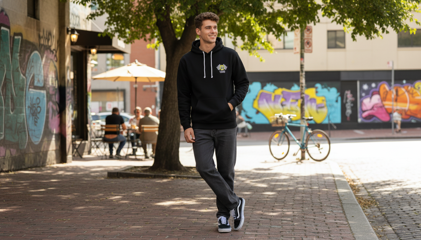 Vans Classic Logo Black Hoodie: Versatile Streetwear