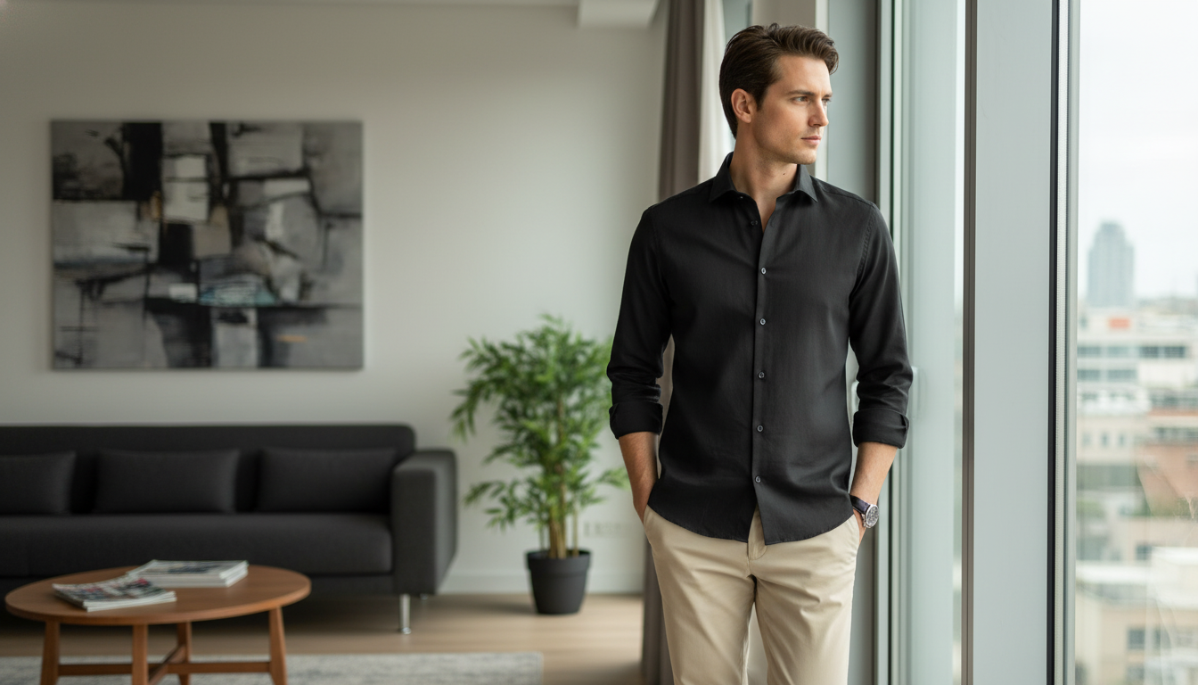Baldinini Trend Men’s Slim Black Shirt: Fit & Style
